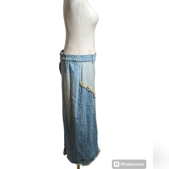 BDG Denim Patchwork Midi Skirt - Picture 3 of 8